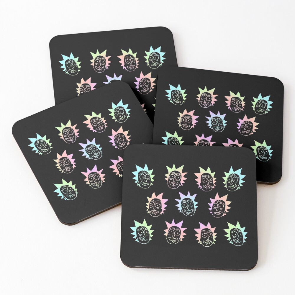 50 shades of rick pattern colorful Coasters (Set of 4)