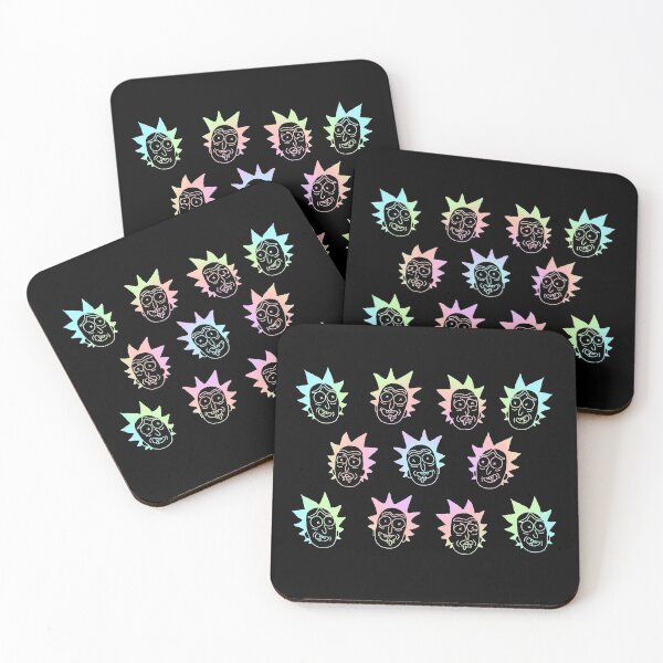50 shades of rick pattern colorful Coasters (Set of 4)