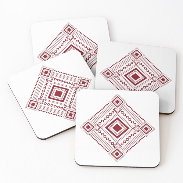 Item preview, Big maroon red tile design clothing pattern, neck gator designed and sold by DukeDoctor.