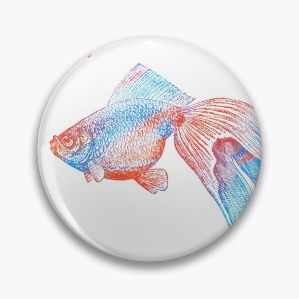 Item preview, Goldfish naranja y azul patrón designed and sold by 13Moons.