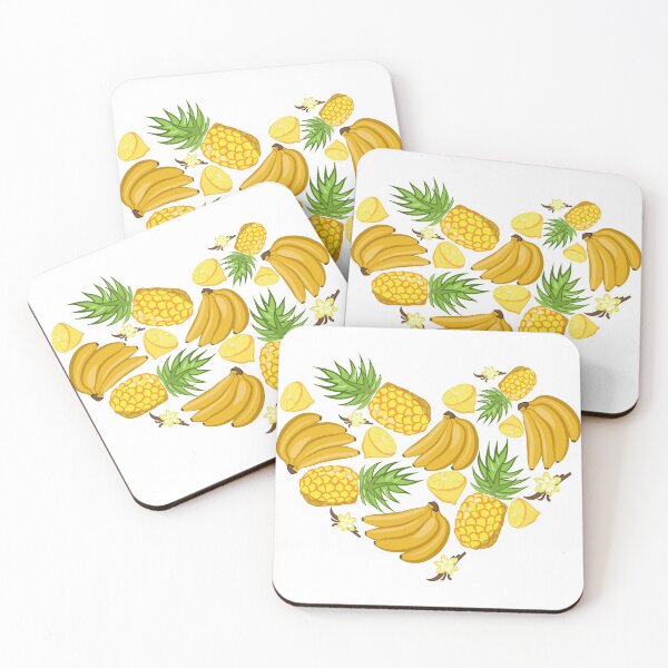 Item preview, Fruit collection. Color heart with bananas, lemon and pineapple designed and sold by AstraDesign.