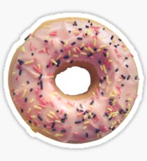 Isolated Pastel Pink Donut Sticker