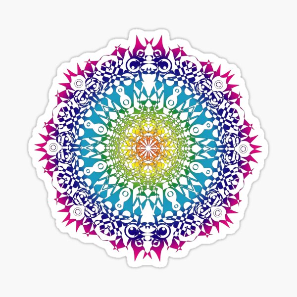 Rainbow Mandala Sticker