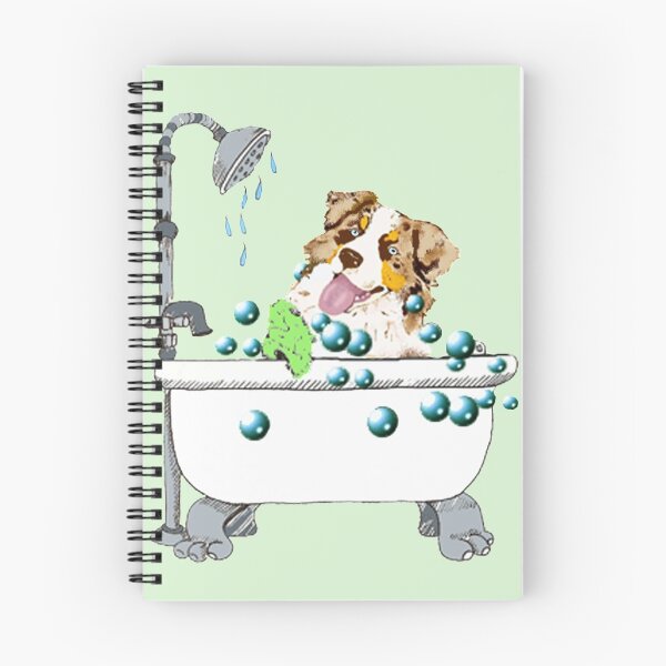 Item preview, Red Merle Aussie "Rub-A-Dub-Dub" designed and sold by Barbara Applegate.