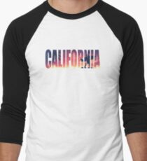 Vintage Filtered California Postcard Men's Baseball ¾ T-Shirt