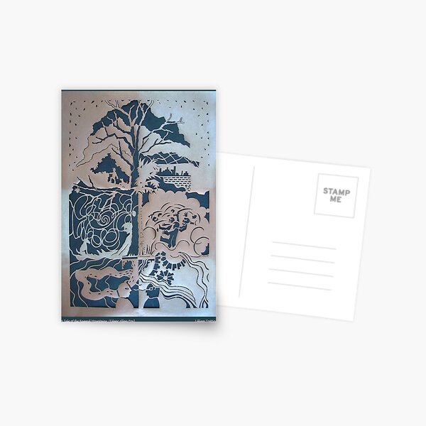 A Tale of the Ragged Mountains in Copper Postcard