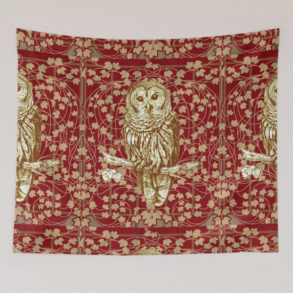 Item preview, Art Nouveau Owl in Red designed and sold by MeganSteer.