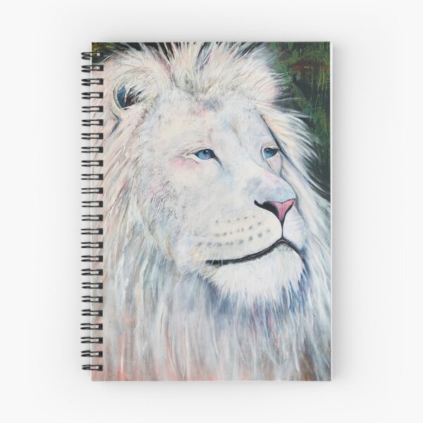 Item preview, White Lion, African Animal Original Art, Contemporary Art, Lion Mixed Media Artwork designed and sold by dianecita.