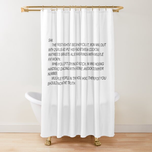Jersey Shore Anonymous Note To Sam From Snooki Shower Curtain