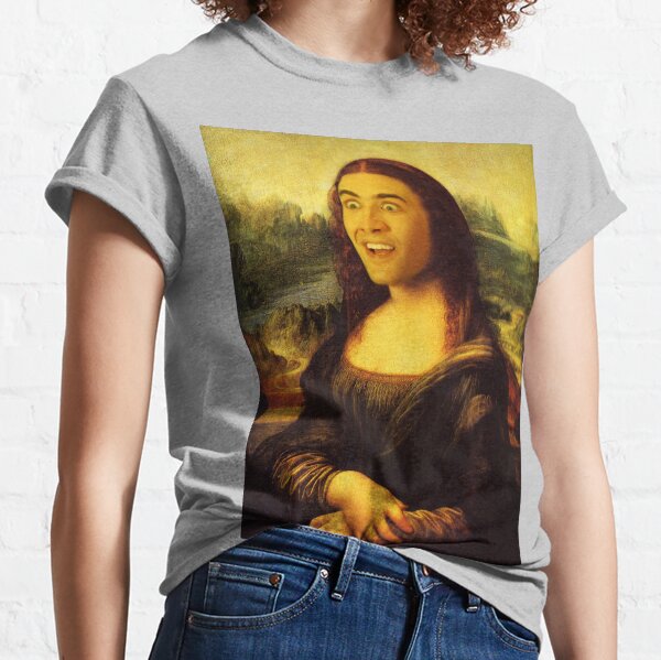 Mona Cage - Nicolas Cage, Mona Lisa, Art, Funny Classic T-Shirt