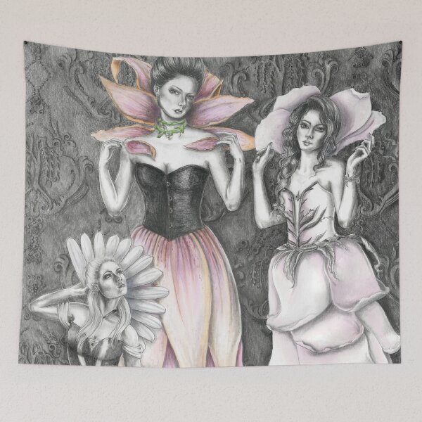 Item preview, The Garden of Live Flowers Art Alice in Wonderland Art Fairy Tale Art Through The Looking Glass Lewis Carroll designed and sold by Deanna Davoli.