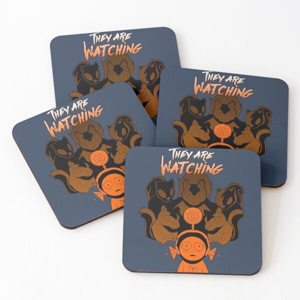Observe us | Morty and squirrels Coasters (Set of 4)
