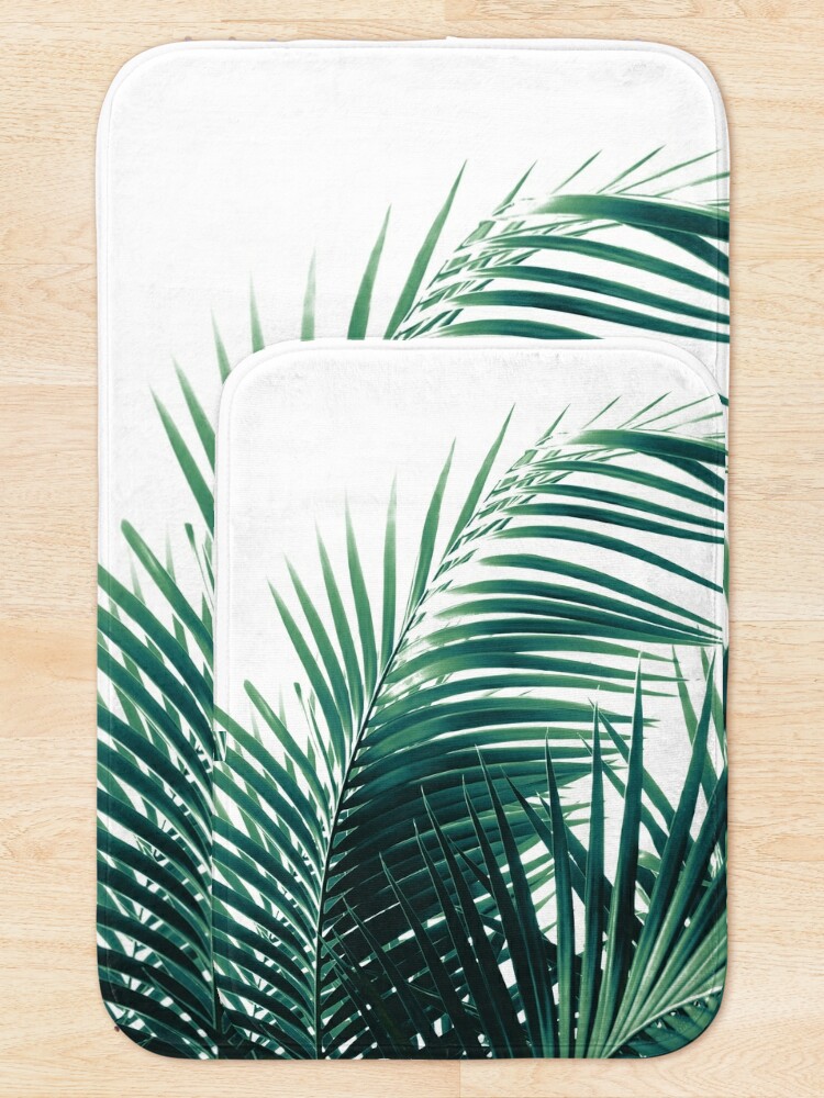 Alternate view of Palm Leaves Green Vibes #6 #tropical #decor #art  Bath Mat