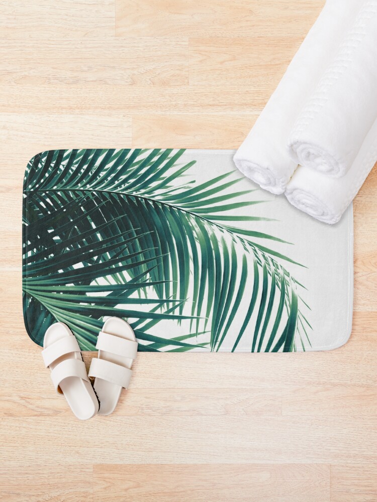 Alternate view of Palm Leaves Green Vibes #6 #tropical #decor #art  Bath Mat