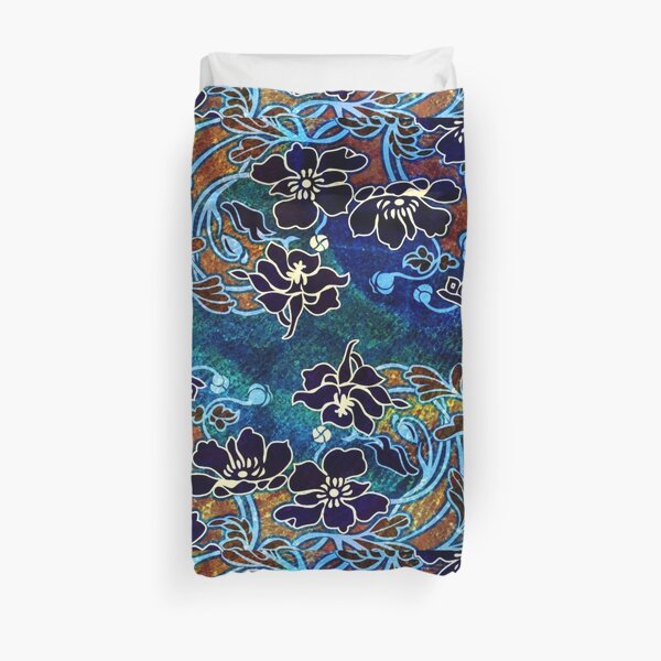 Peacock Floral, Part II Duvet Cover