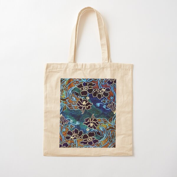 Peacock Floral, Part II Cotton Tote Bag