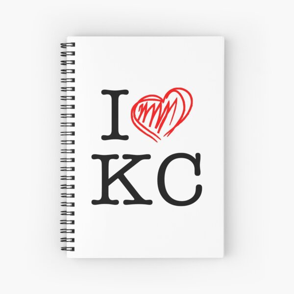 I HEART KC (black text) Spiral Notebook