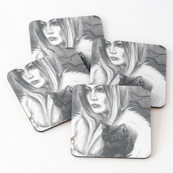 Item preview, Witch Art Print Black Cat Art Halloween Art Gothic Art Conjuring designed and sold by Deanna Davoli.