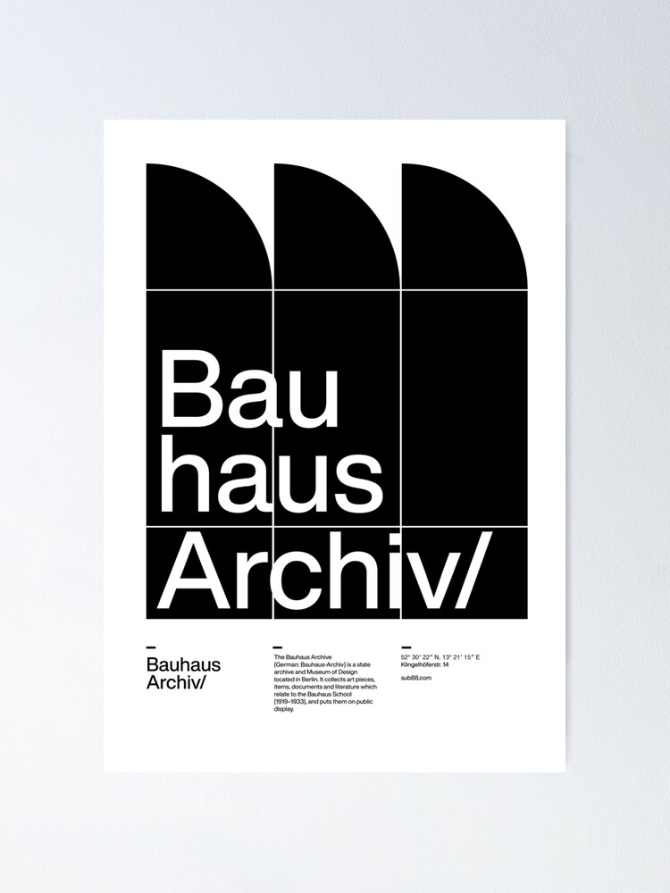 Alternate view of Bauhaus Archiv Poster