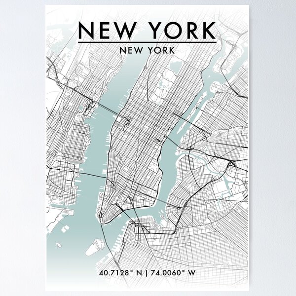 Item preview, New York City Map designed and sold by JLCDesign.