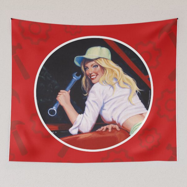 Item preview, Grease Monkey - American Beauties Pin-up art by Greg Hildebrandt designed and sold by spiderwebart.