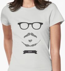 Beards with Glasses – Johnny Depp Women's Fitted T-Shirt