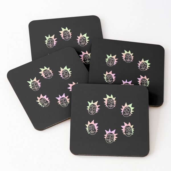 Rick o'clock colorful Coasters (Set of 4)