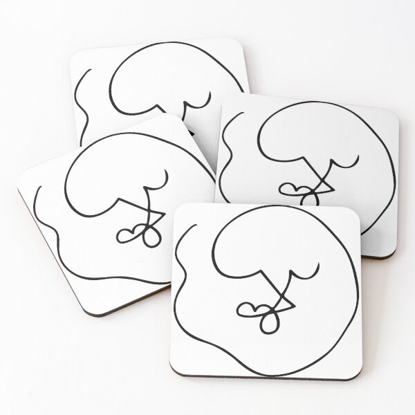 Item preview, Single Line Art Wavy Abstract Face  designed and sold by Kristen Lucero.