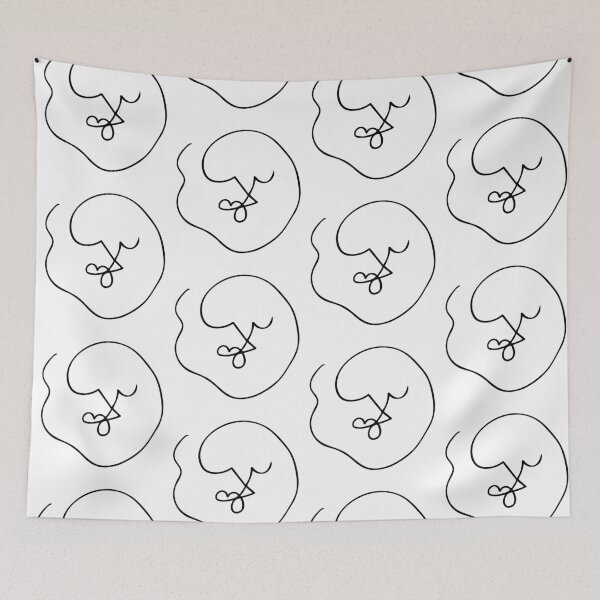 Item preview, Single Line Art Wavy Abstract Face  designed and sold by Kristen Lucero.