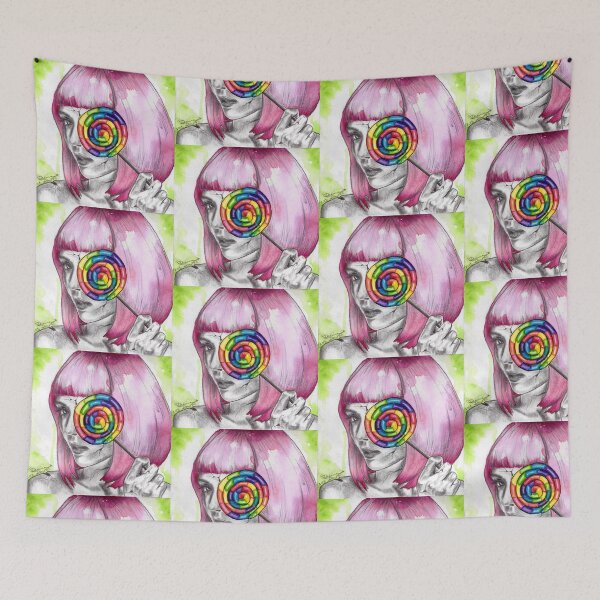 Item preview, Broken Doll Art Lollipop Art Candy Art Portrait Creepy Doll designed and sold by Deanna Davoli.