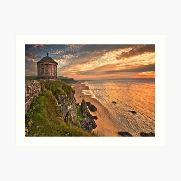 Mussenden Temple Sunset Art Print