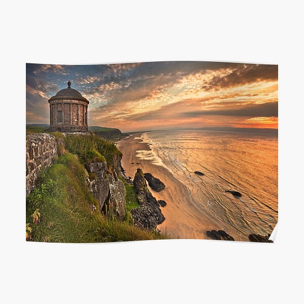 Mussenden Temple Sunset Poster