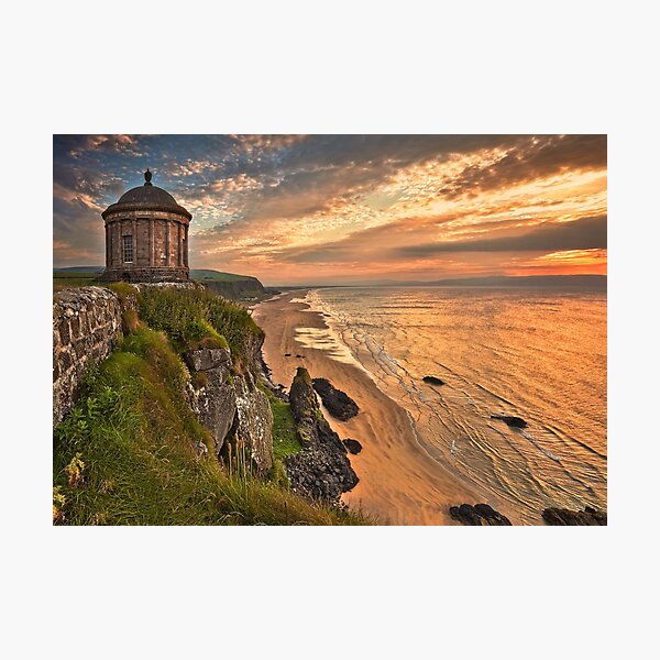 Mussenden Temple Sunset Photographic Print