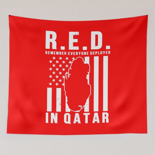 Item preview, RED Friday Remember Everyone Deployed in Qatar designed and sold by Gold Wings Tees.