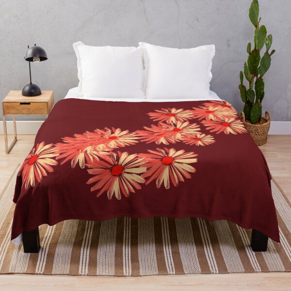 Item preview, Red Flower rinimal margarita daisy designed and sold by Carolina Salazar.