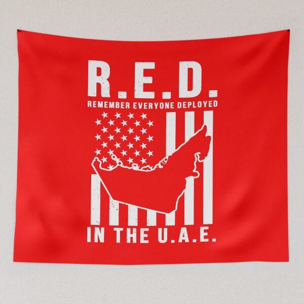 Item preview, RED Remember Everyone Deployed in the UAE designed and sold by Gold Wings Tees.