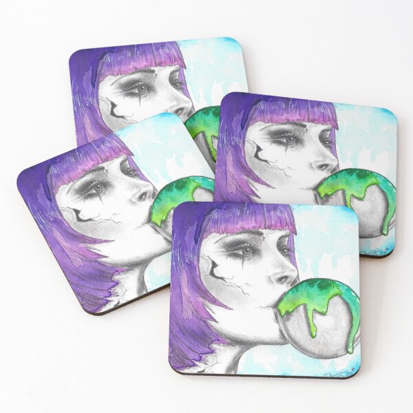 Item preview, Broken Doll Art Bubble Gum Art Candy Art Purple Green designed and sold by Deanna Davoli.