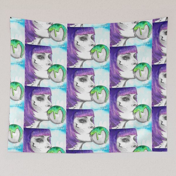 Item preview, Broken Doll Art Bubble Gum Art Candy Art Purple Green designed and sold by Deanna Davoli.