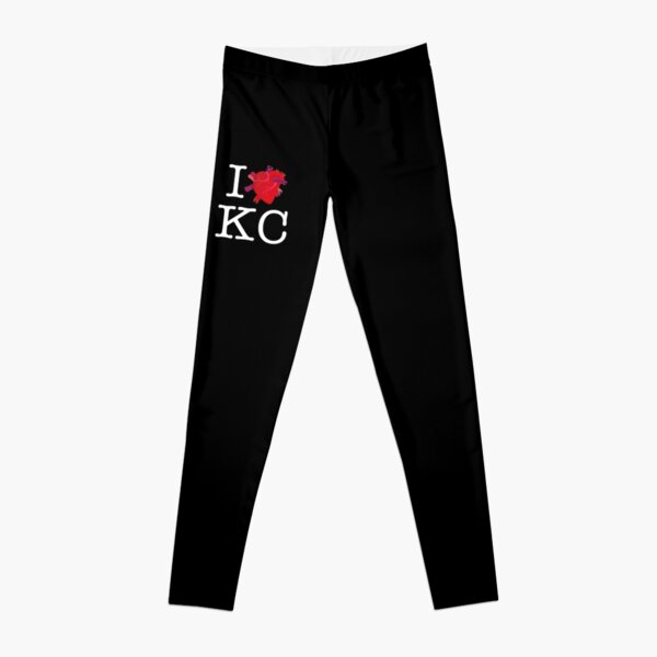 I HUMAN HEART KC (white text) Leggings