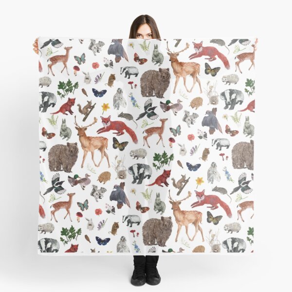 Wild Woodland Animals Scarf