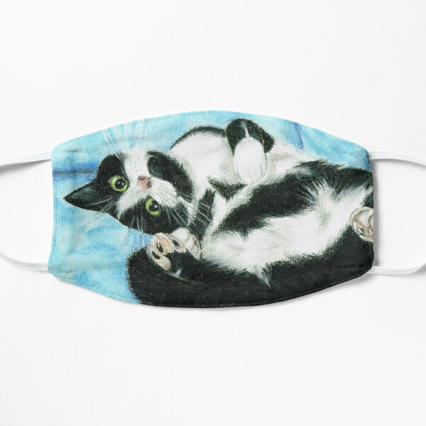 Cute black and white kitty Mask