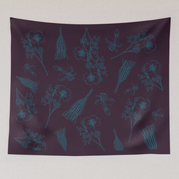 Item preview, blue flowers designed and sold by Pacesyte.