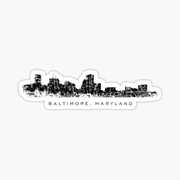 Item preview, Baltimore, Maryland City Skyline Vintage Black designed and sold by theshirtshops.
