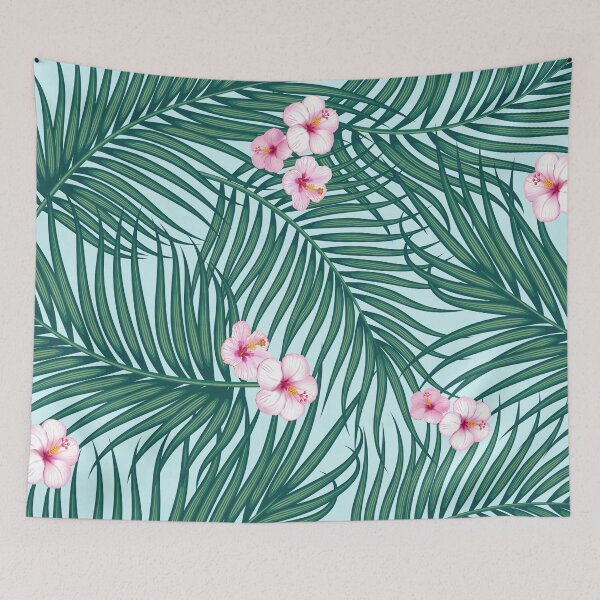 Item preview, Palm leaves and flowers designed and sold by CatyArte.