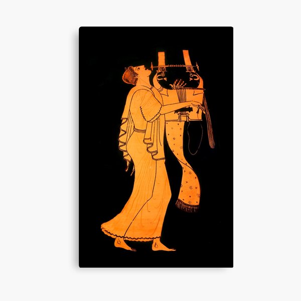 Attic Greek Lyre player by the Berlin Painter Canvas Print