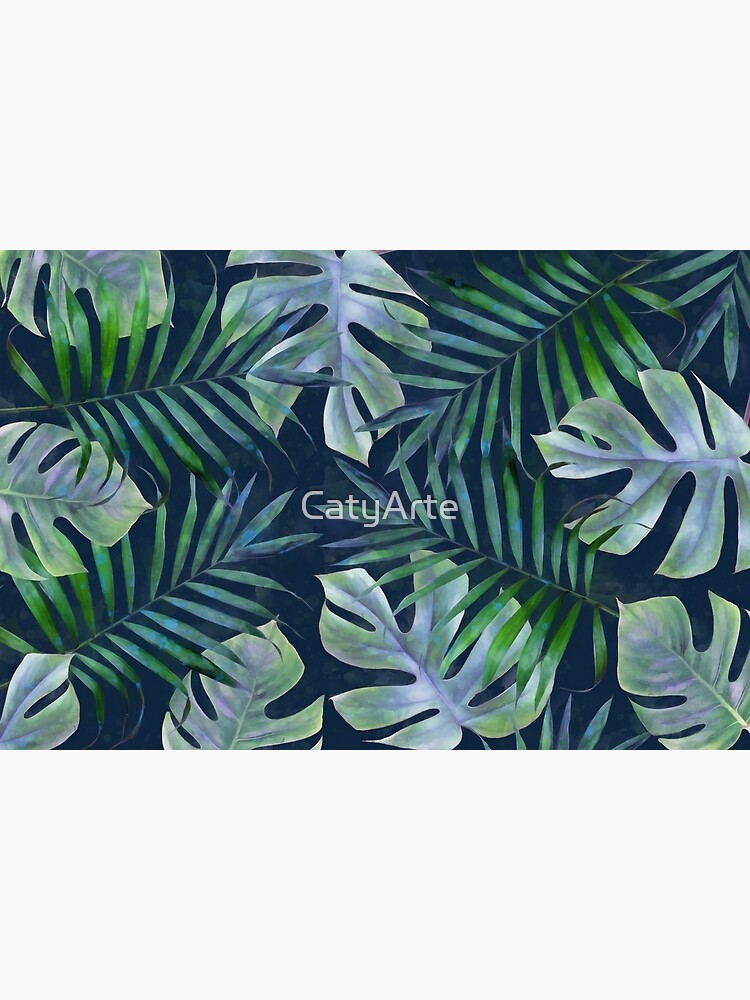 Night tropical leaves by CatyArte
