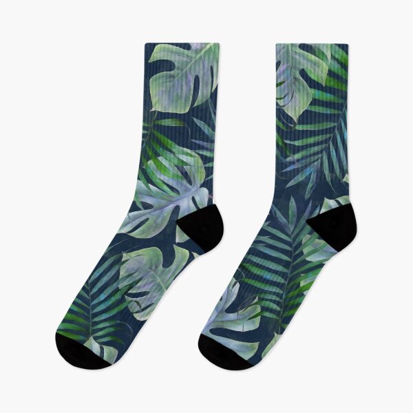 Item preview, Night tropical leaves designed and sold by CatyArte.