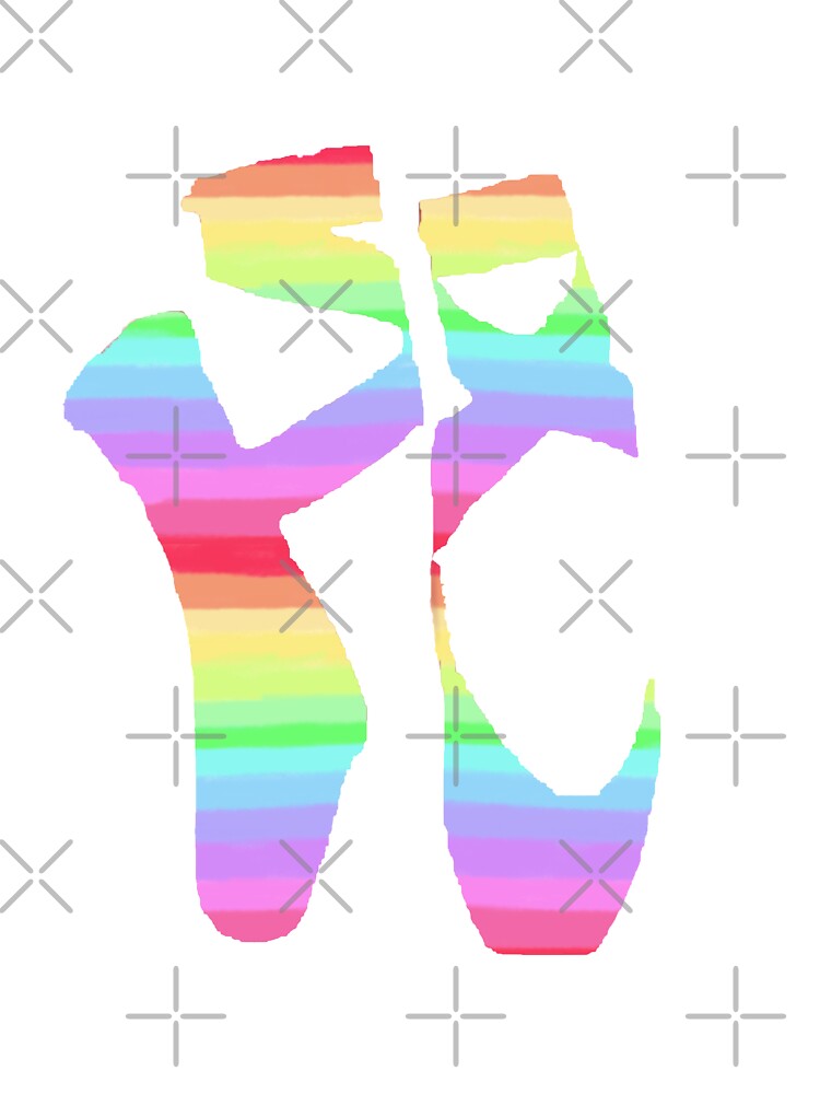 rainbow ballet shoes