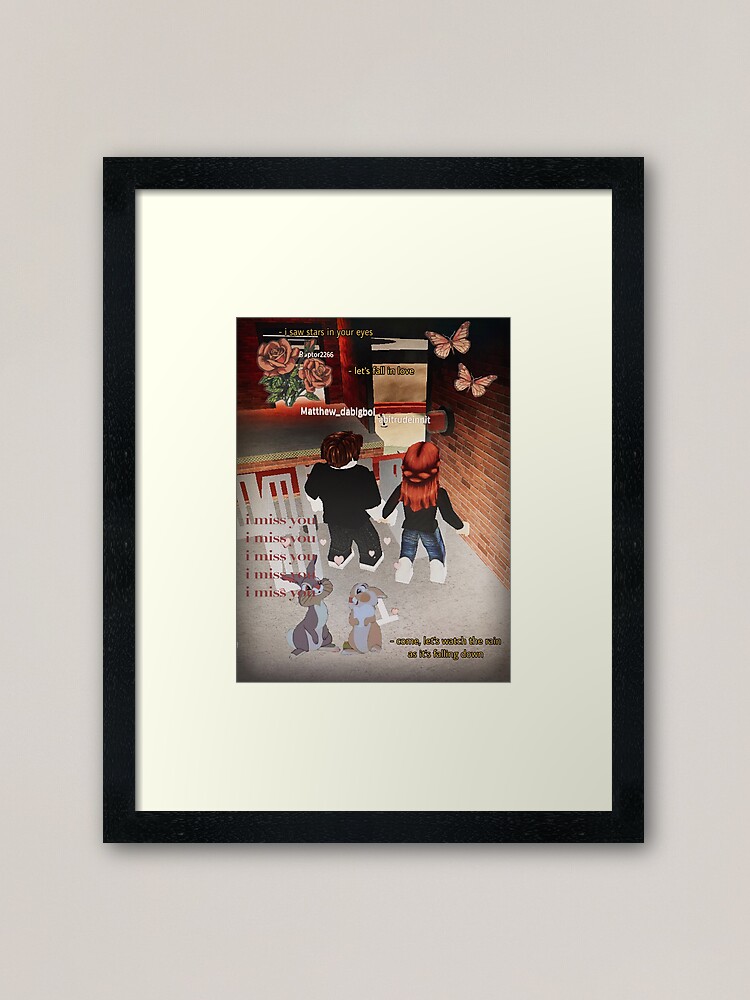 Roblox Romance Framed Art Print By Jadebrooklin53 Redbubble - my boyfriend fell in love with me in roblox