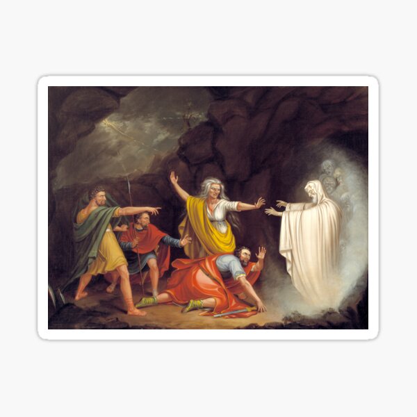 Item preview, Saul and the Witch of Endor Painting, 19th Century designed and sold by Vintage Wall Art.
